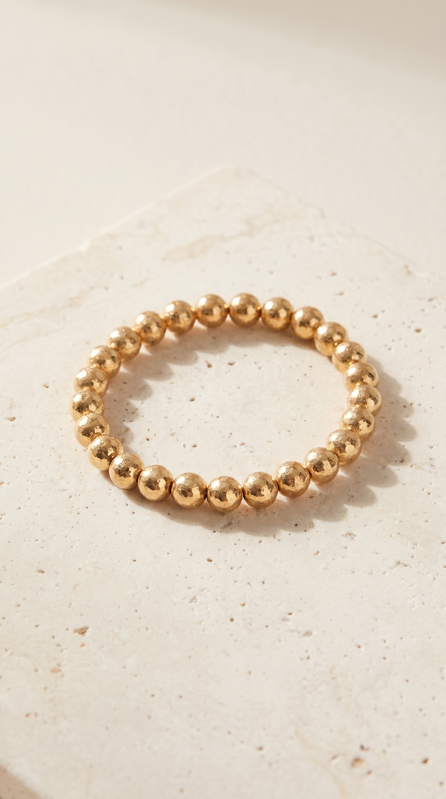Gold Bead Stretch Bracelet
