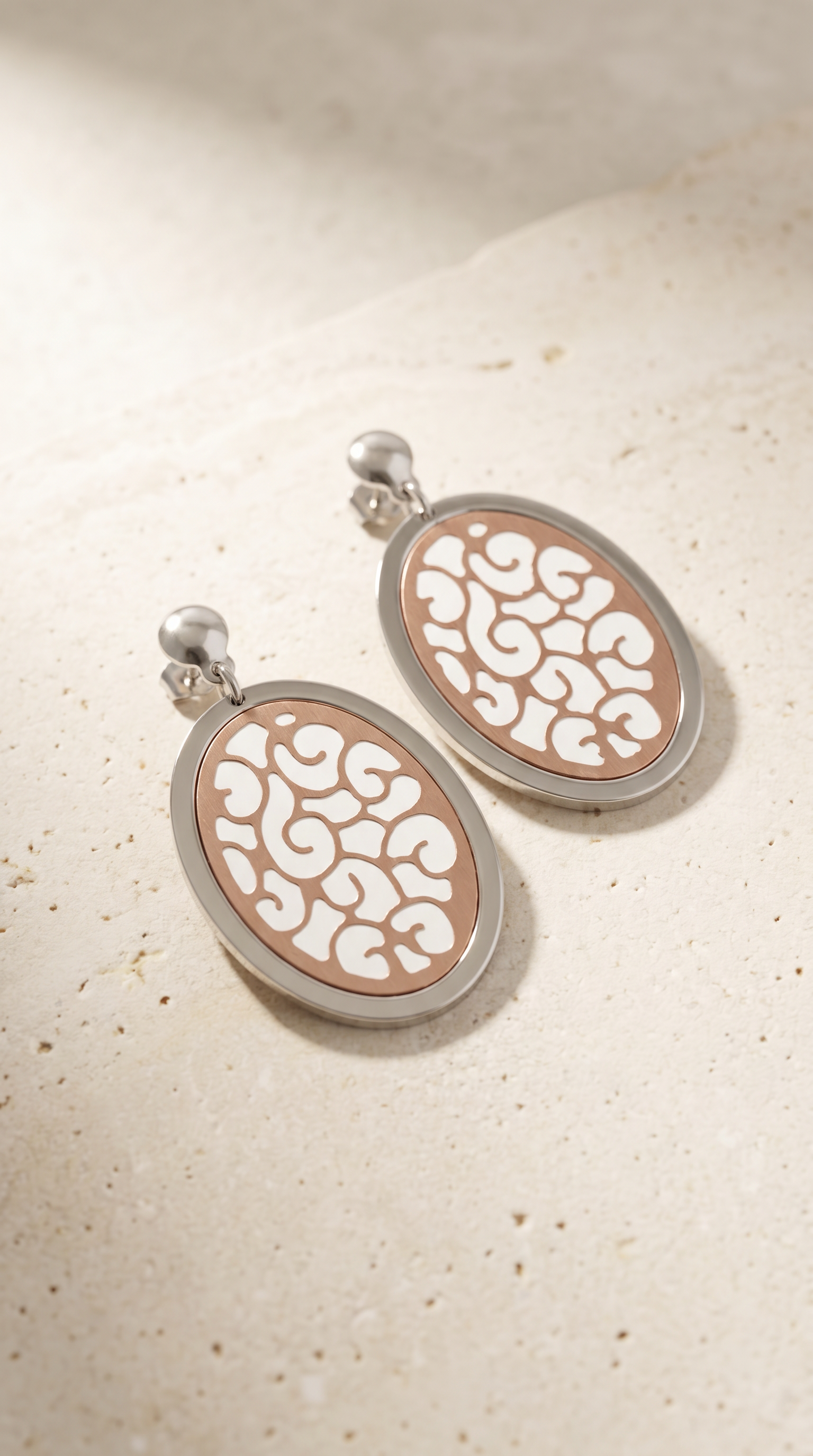 Swirl Medallion Drop Earrings