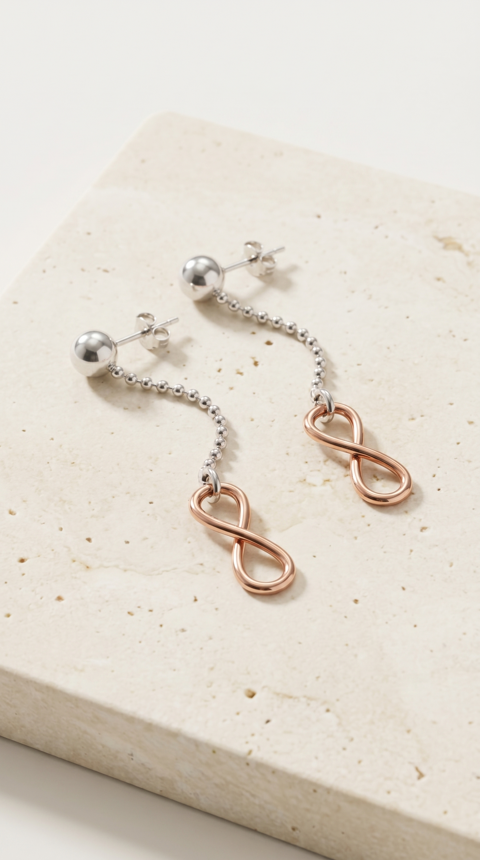 Infinity Chain Drop Earrings