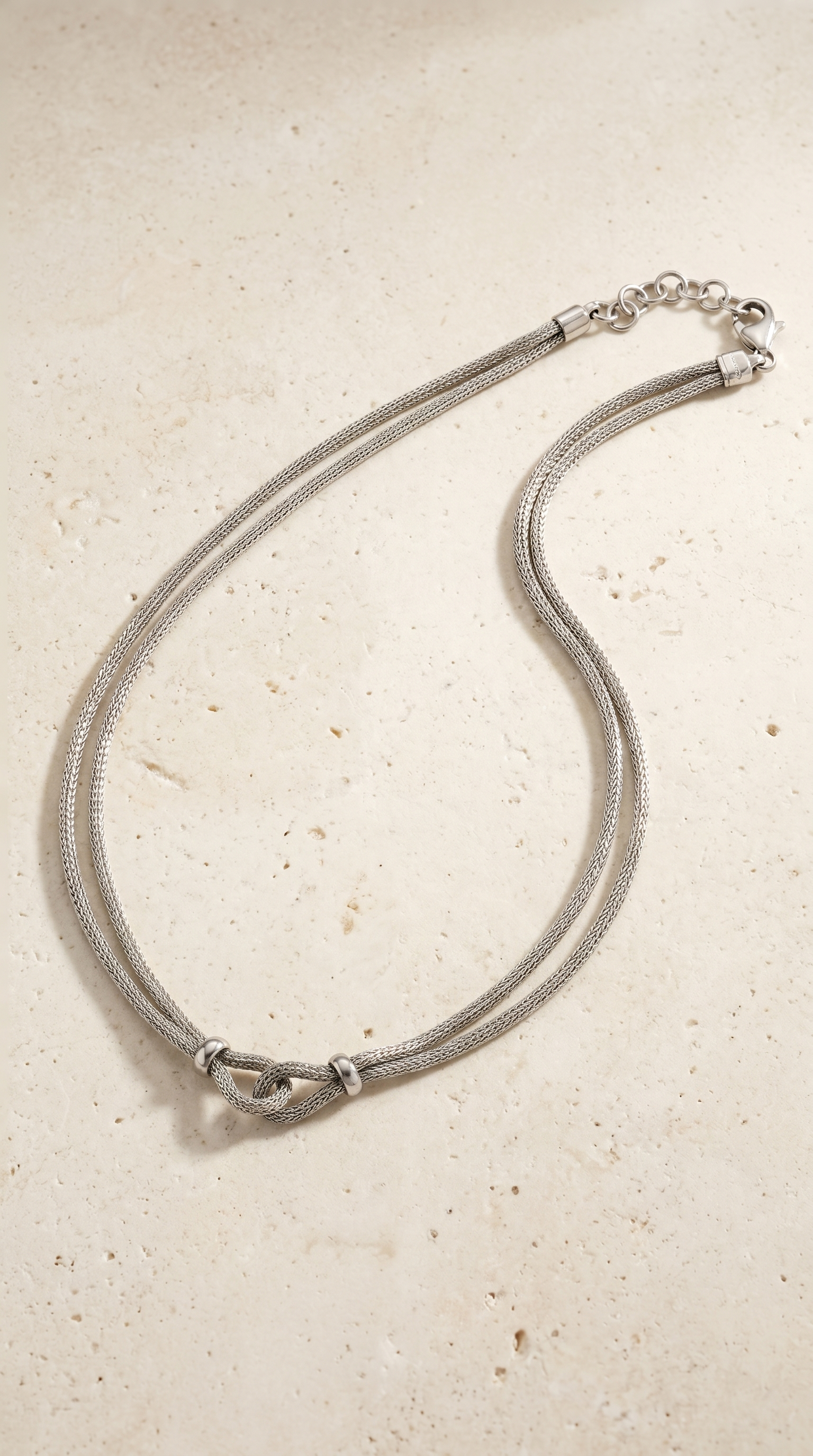 Double Mesh Knot Necklace