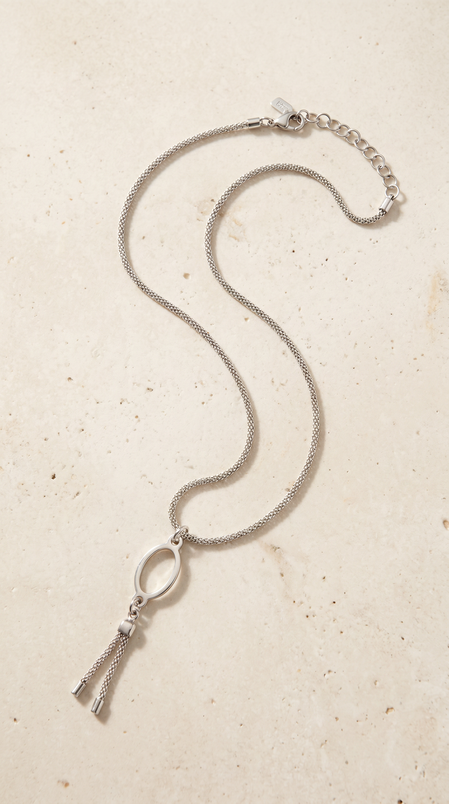 Open Oval Drop Necklace
