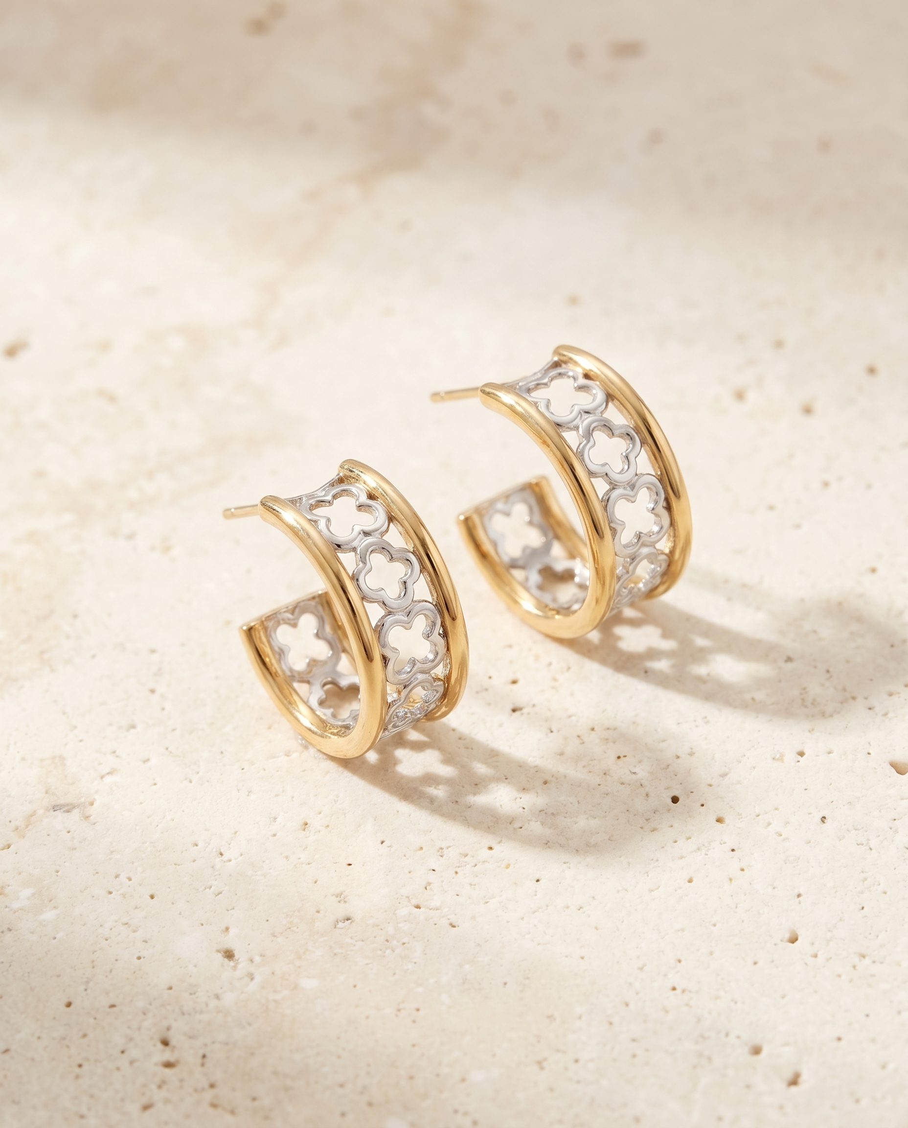 Clover Hoop Earrings