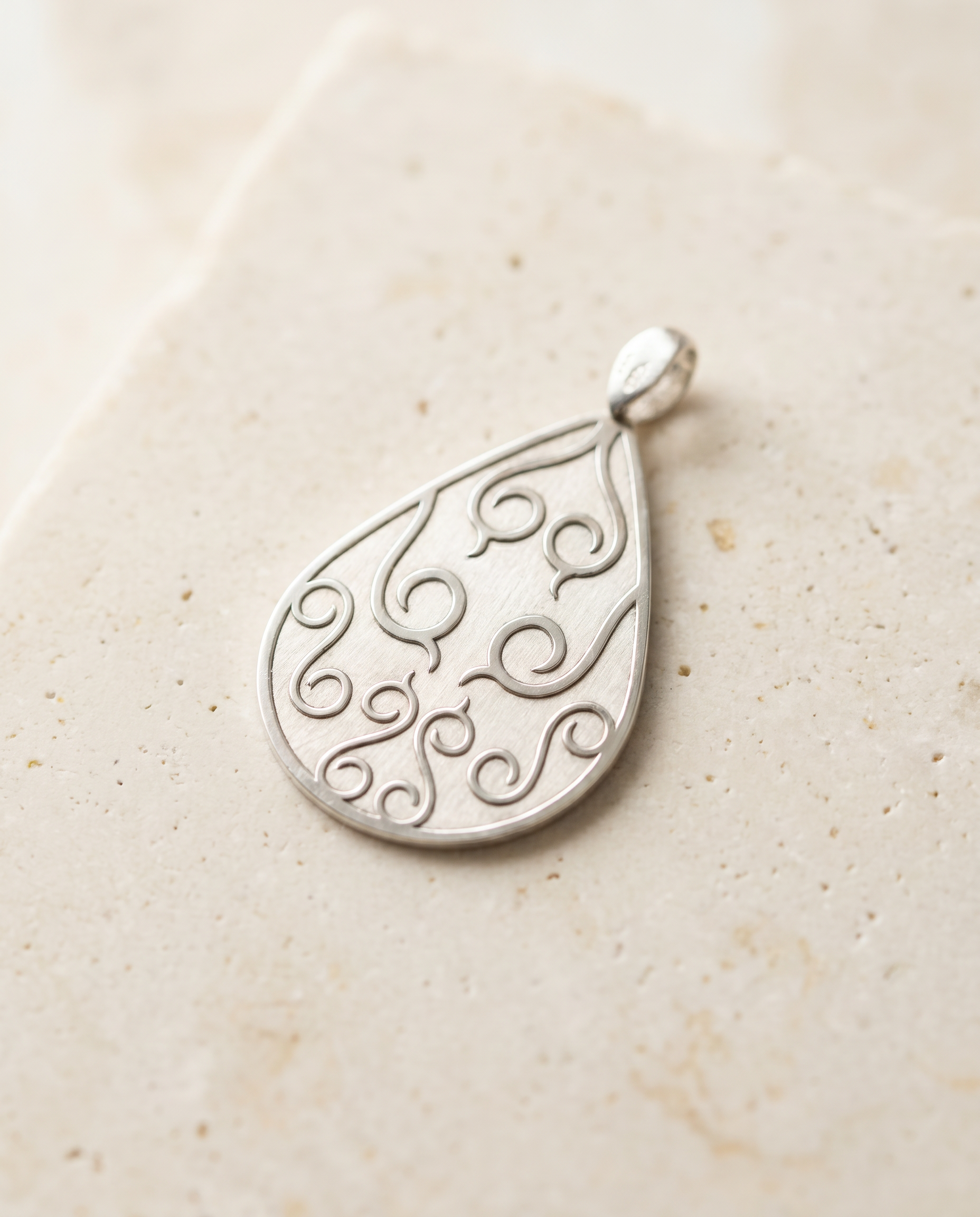 Swirl Teardrop Pendant