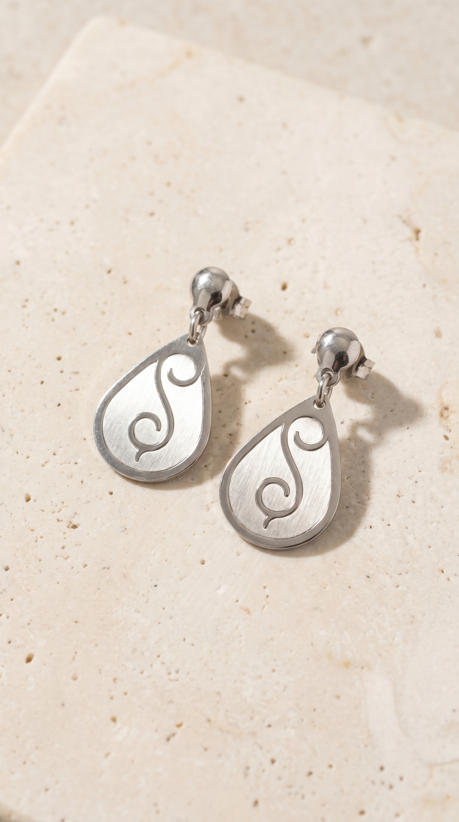 Swirl Teardrop Earrings