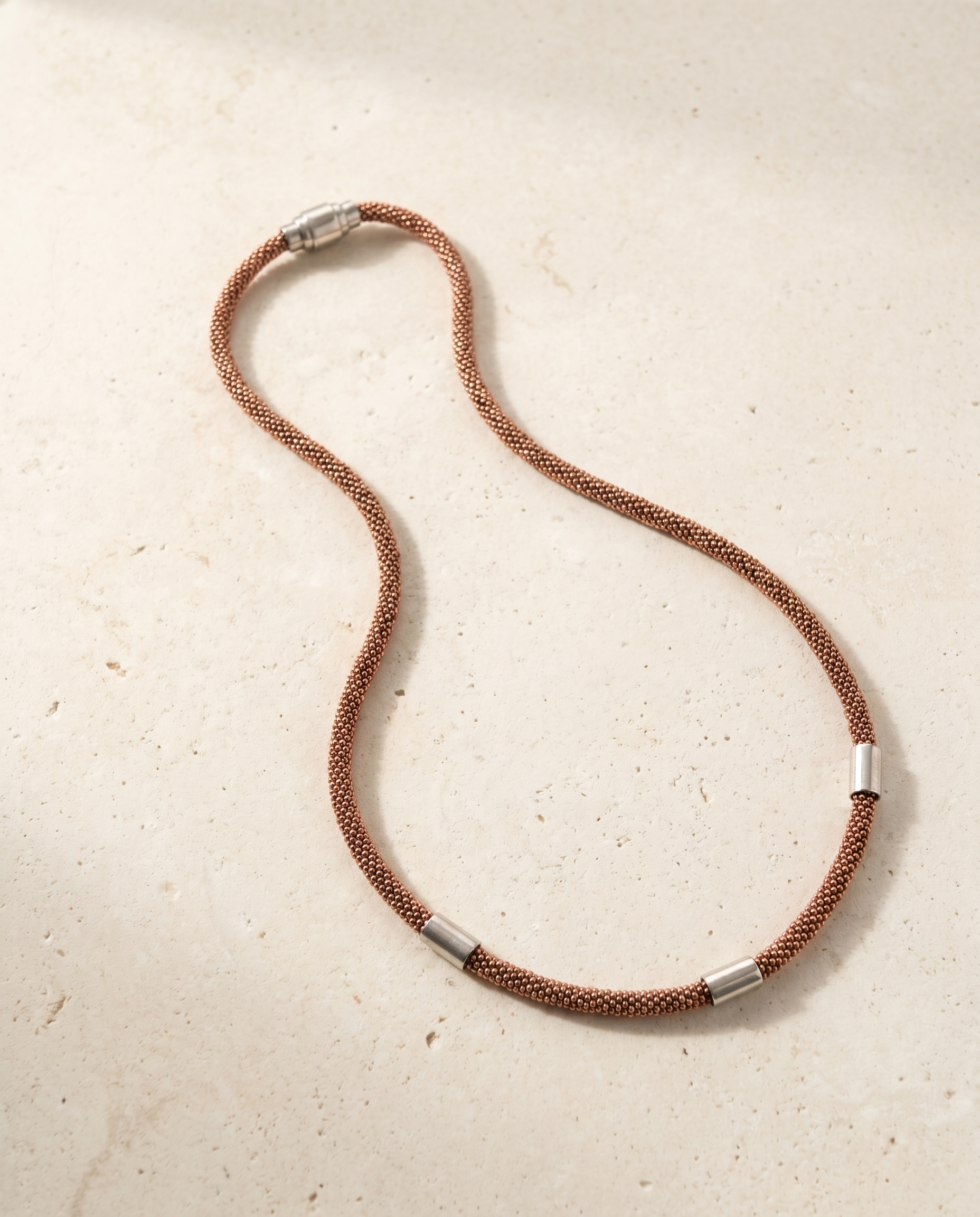 Bronzite Tube Necklace