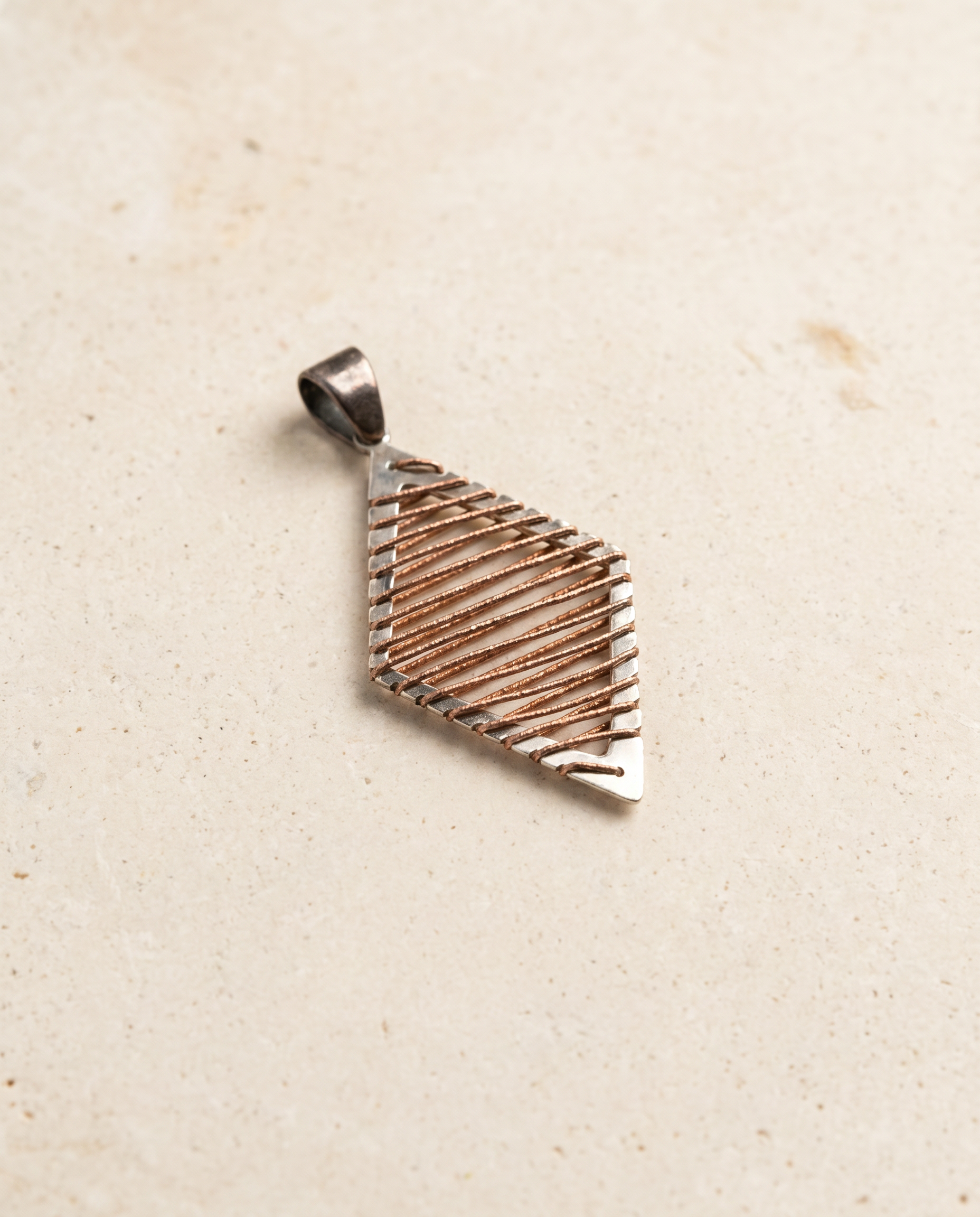 Gold Plated Diamond-Shape Pendant