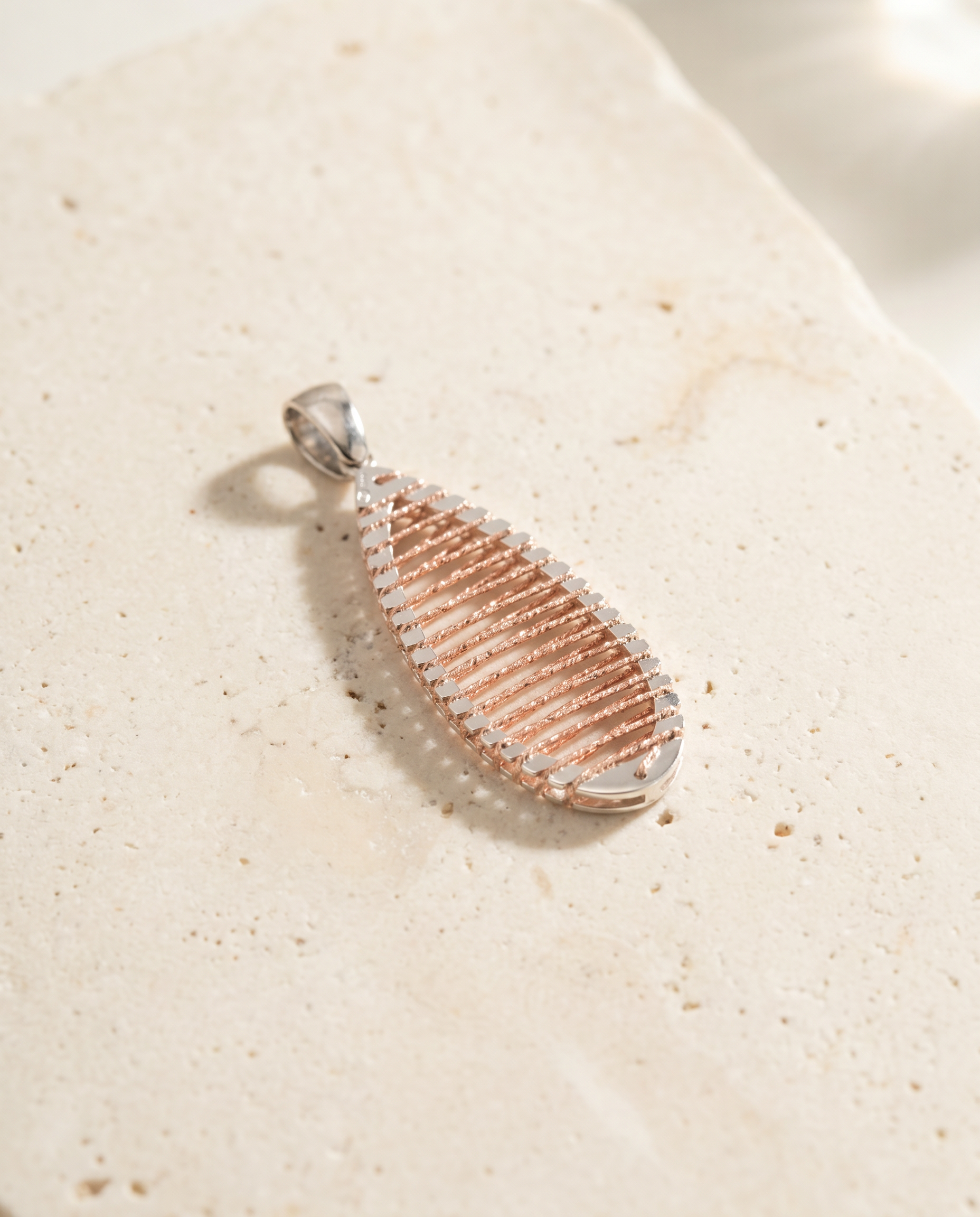 Two-Tone Oval Pendant