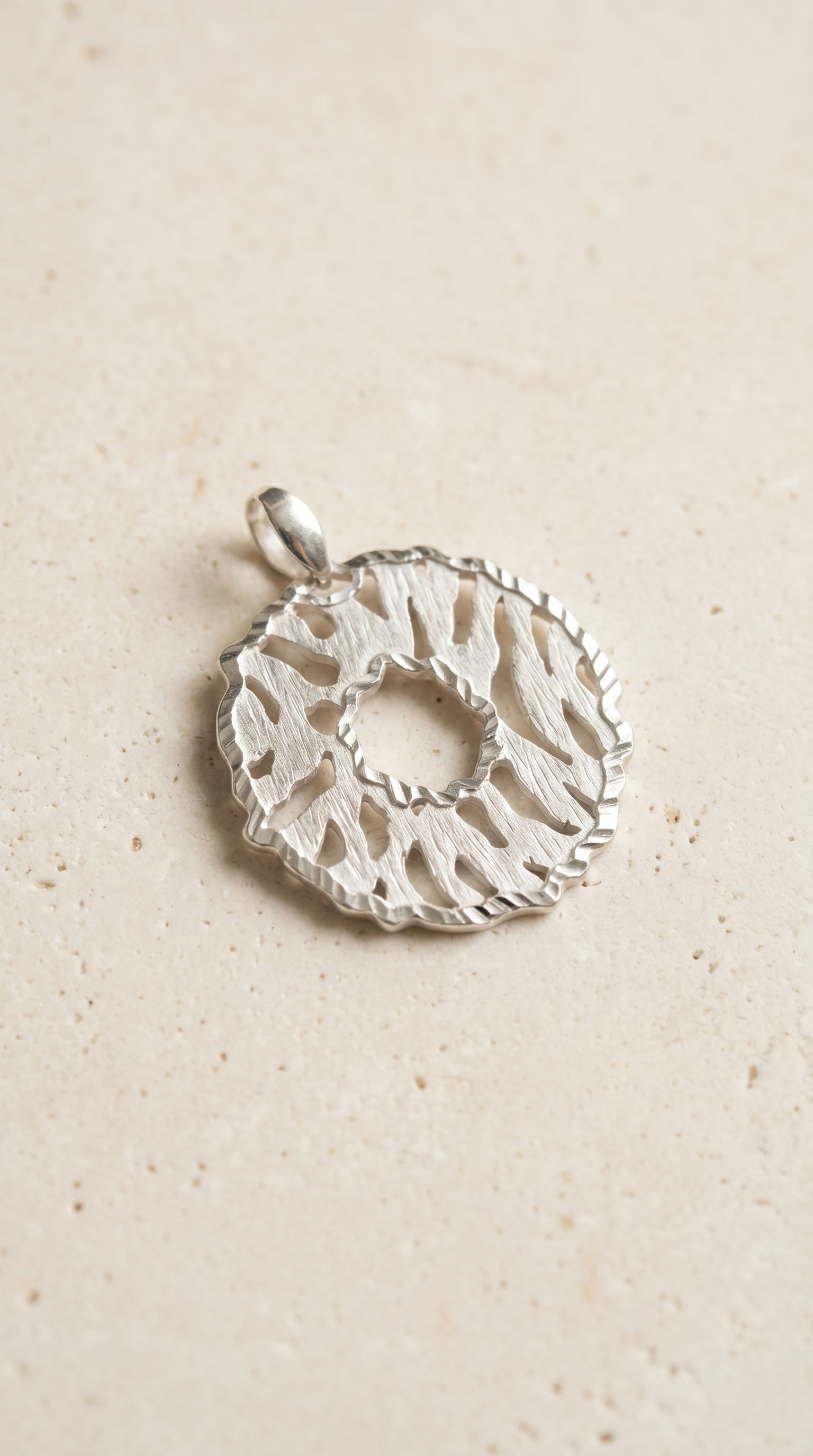 Coral Circle Pendant