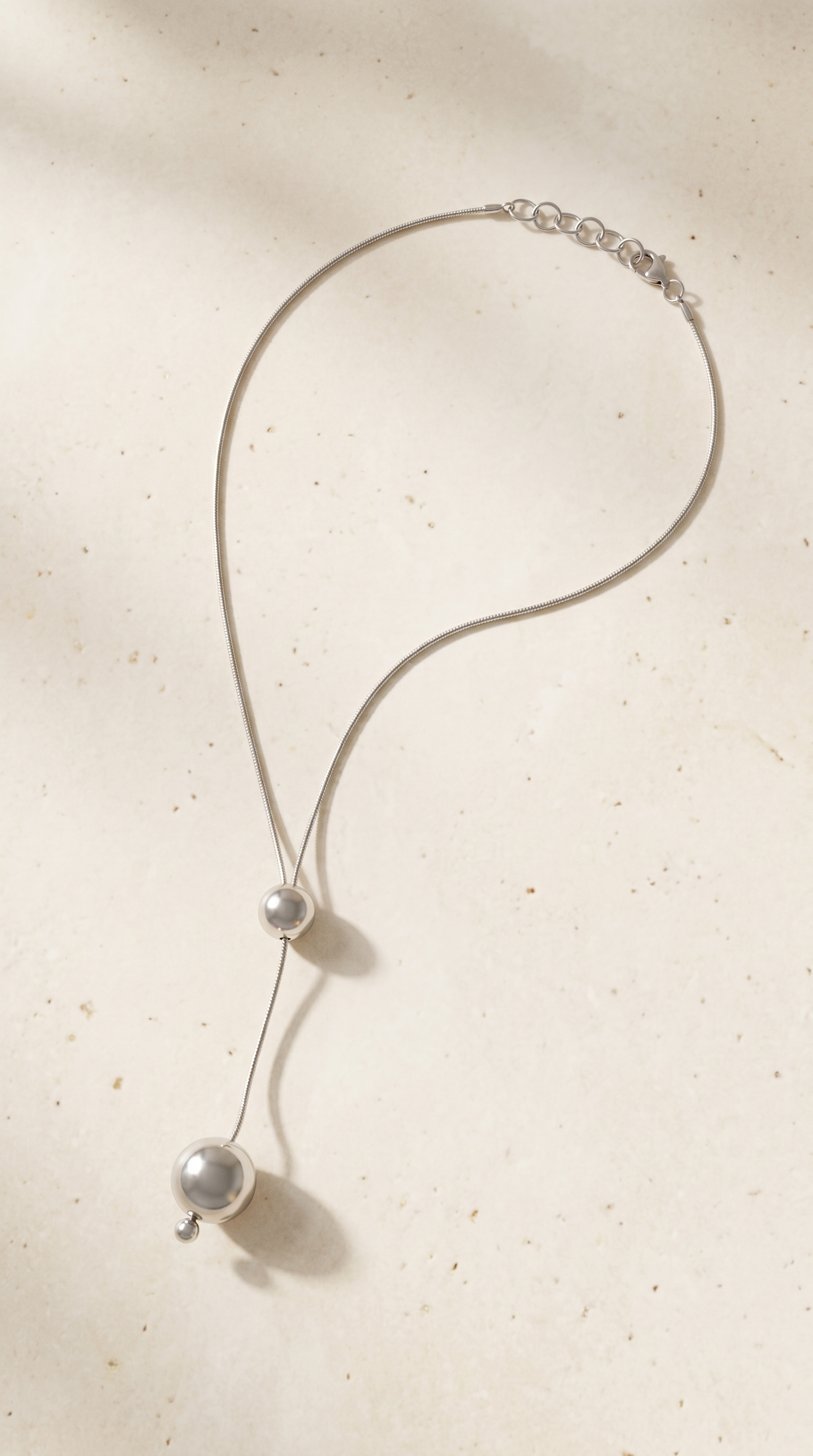 Orbis Dual Ball Drop Necklace