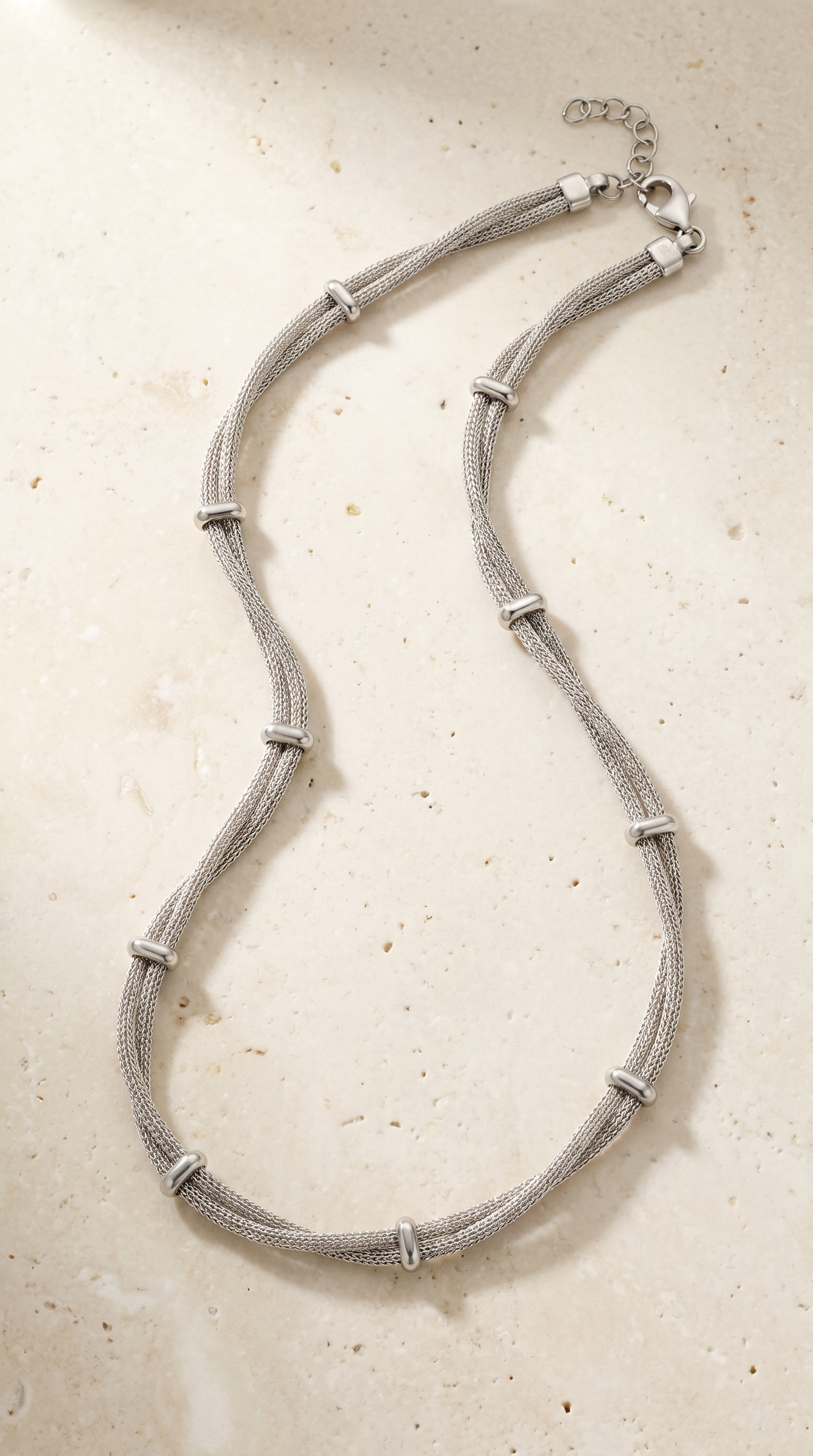 Multi-Strand Bar Station Necklace