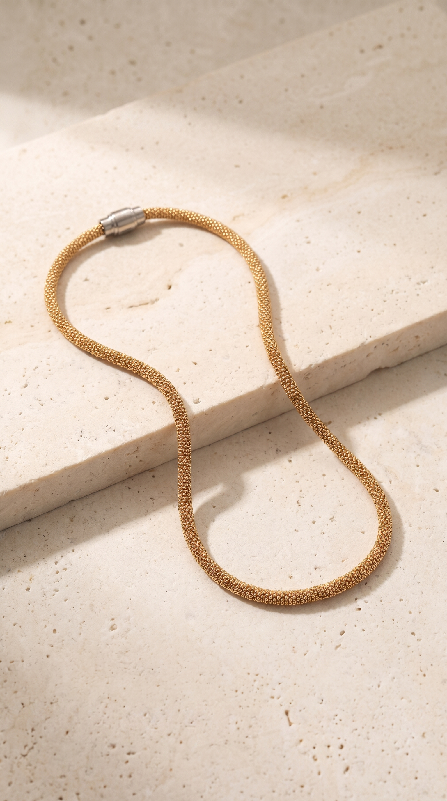 Golden Hour Collection: Plain Gold Mesh Necklace