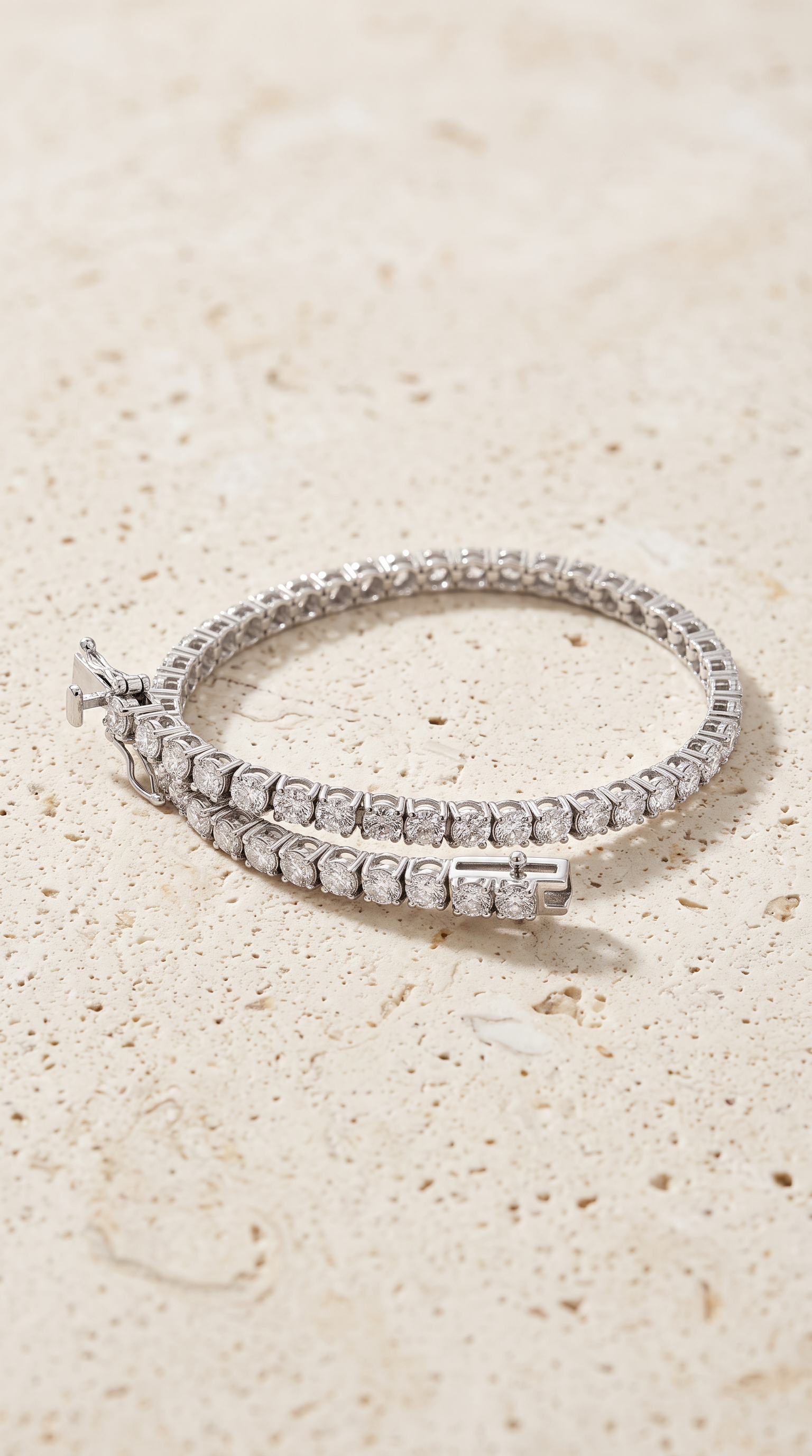 Classic Diamond Tennis Bracelet - 9Kt White Gold