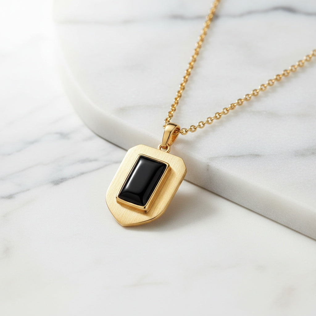 Onyx Shield Pendant